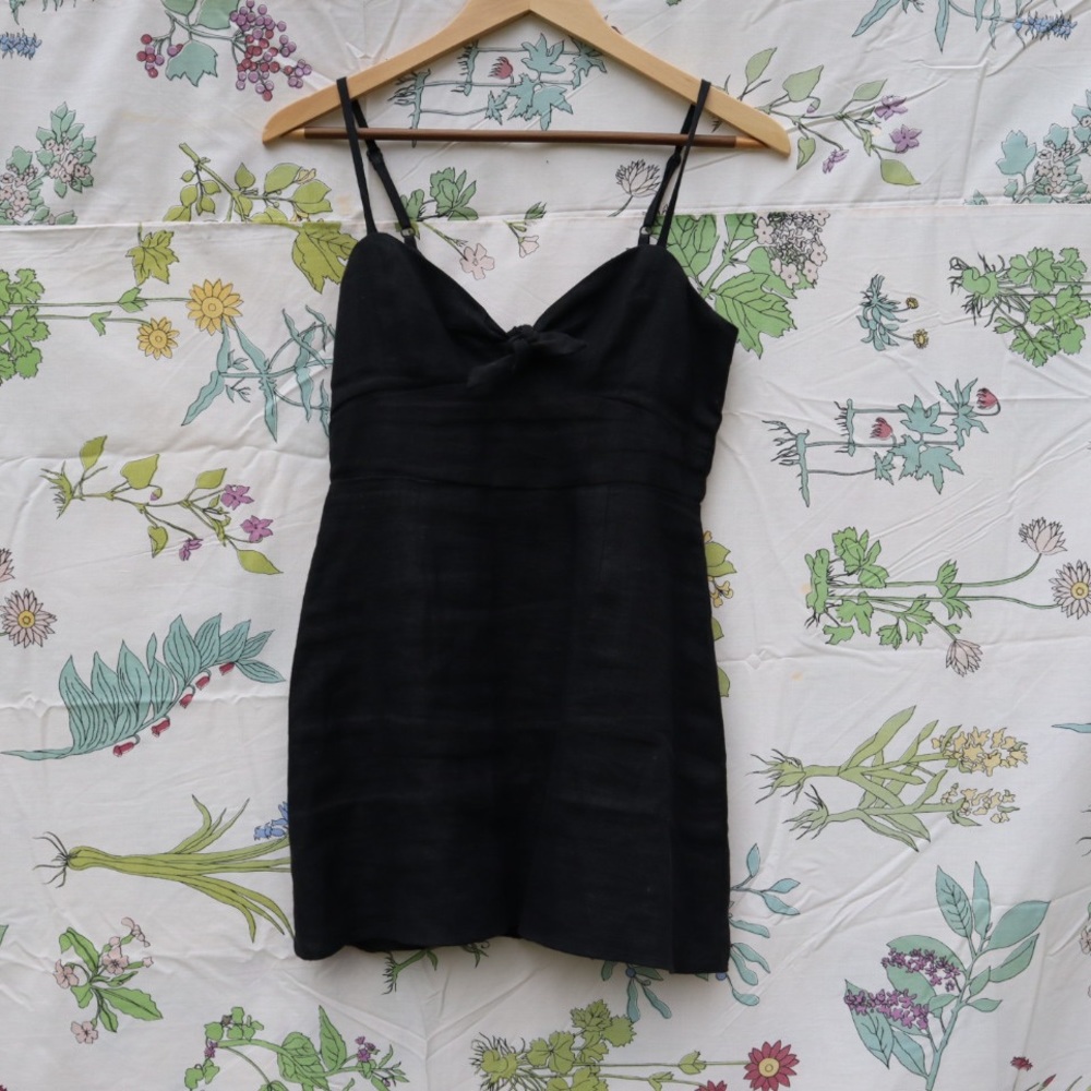 Linen Reformation Spaghetti Strap Mini Dress